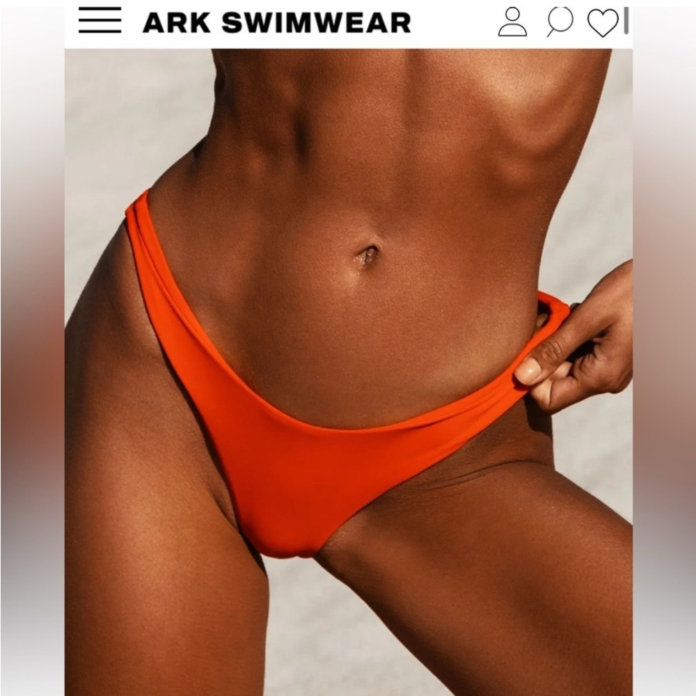 NWT Ark Swimwear Orange/Tangerine Bikini Top & Bottom M - Picture 4 of 11